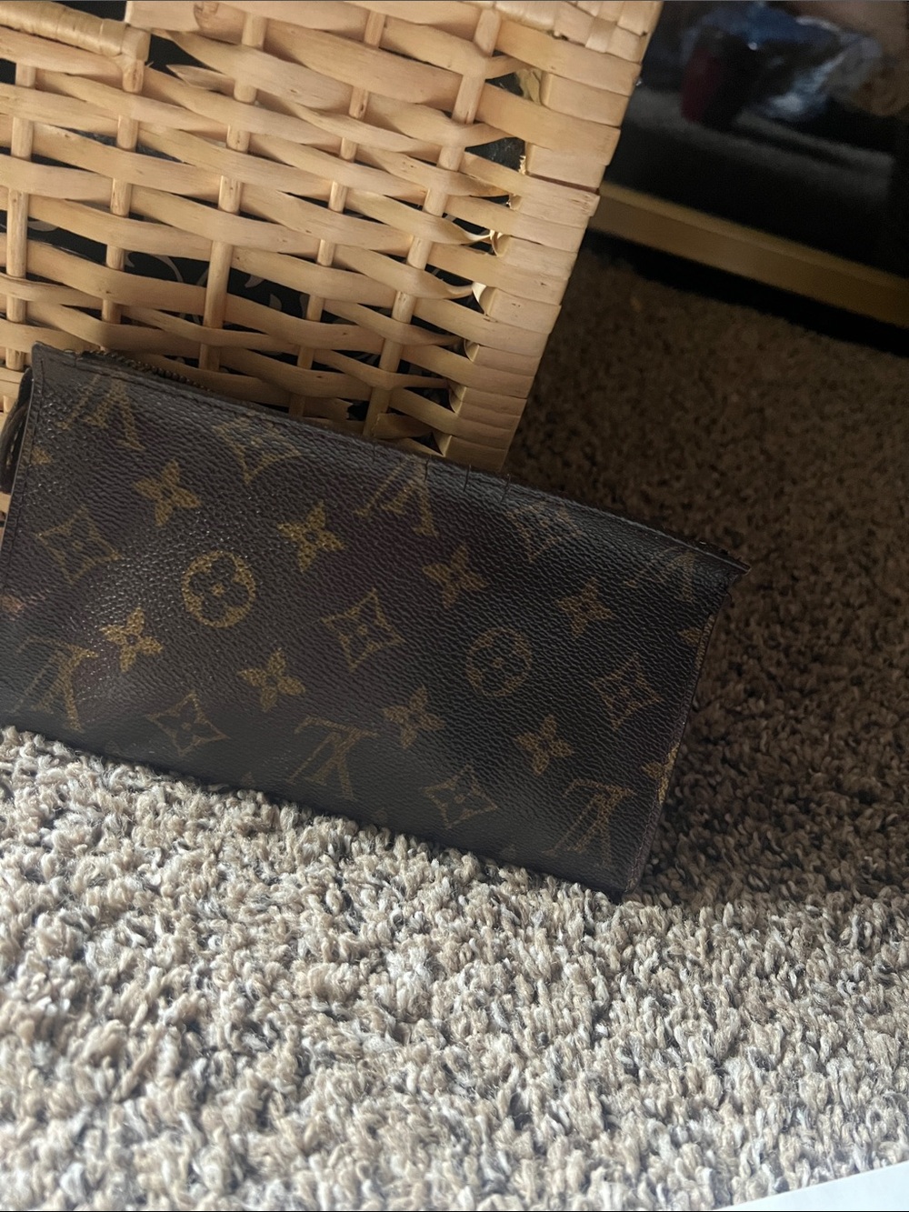 Louis Vuitton Monogram Canvas Brown and Tan Wallet Clutch